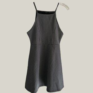 Forever 21 Polka Dot Mini Jumper Dress - Sleeveless High Neckline Stretch